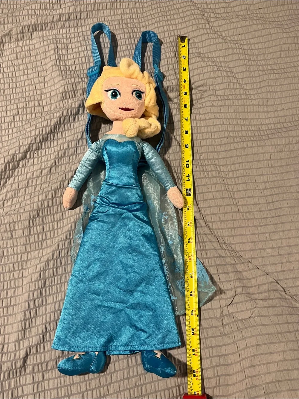 Disney Frozen Elsa Plush Doll Backpack 2019 Blue Girls Backpack 21”